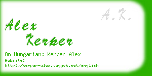 alex kerper business card